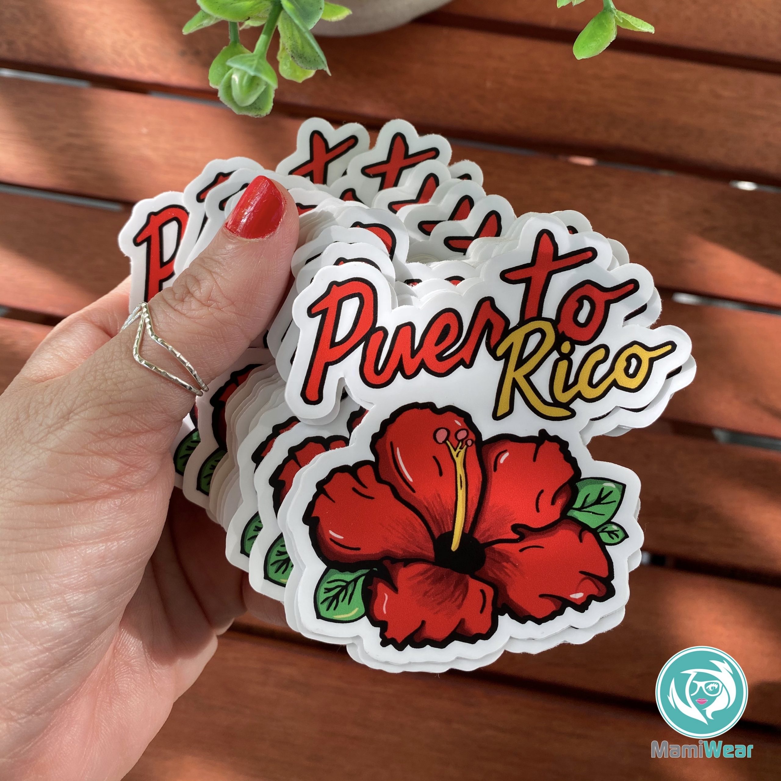 Puerto Rico Amapola Flower Kaia Sticker