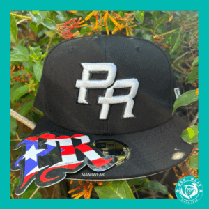 Puerto Rico New Era 2023 WBC Fitted Hat Black + Sticker & Pin