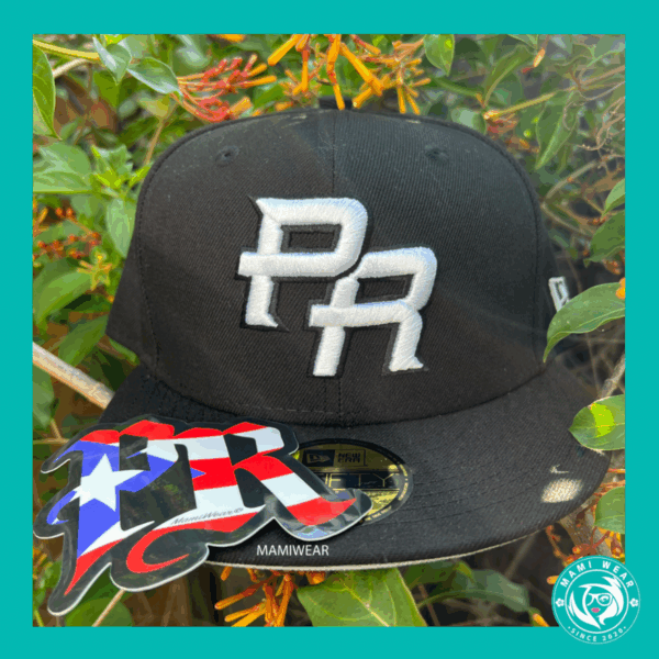 Puerto Rico New Era 2023 WBC Fitted Hat Black + Sticker & Pin