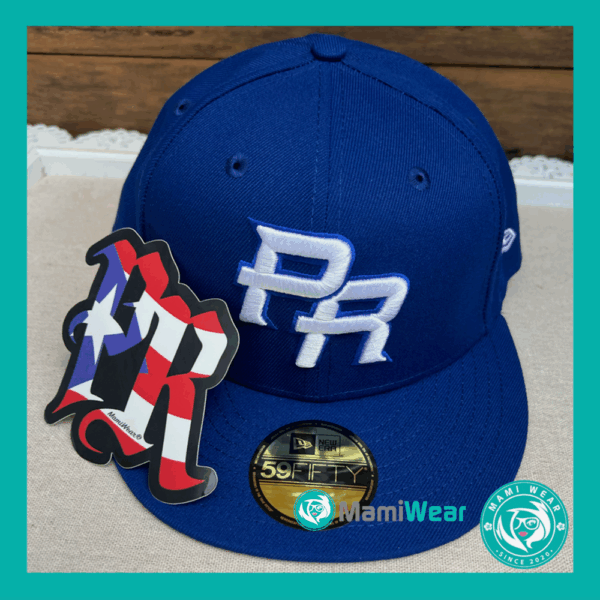 Royal Blue Puerto Rico New Era WBC 59FIFTY Hat + Bonus Sticker - Image 2