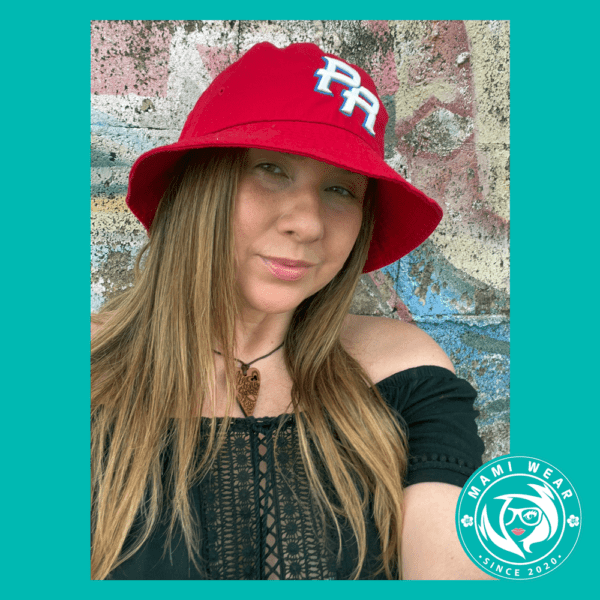 Puerto Rico PR Logo Bucket Hat Red