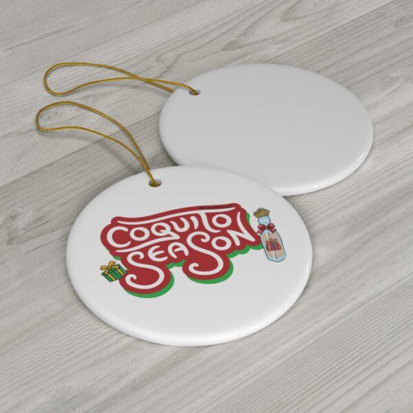 Coquito Season Ceramic Ornament - Image 3