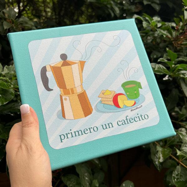 Primero Un Cafecito Greca Canvas