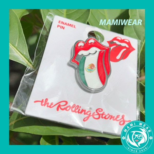 The Rolling Stones Mexico Flag Pin & Mexico Sticker - Image 5