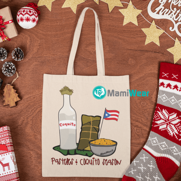 Pasteles & Coquito Season Tote Bag