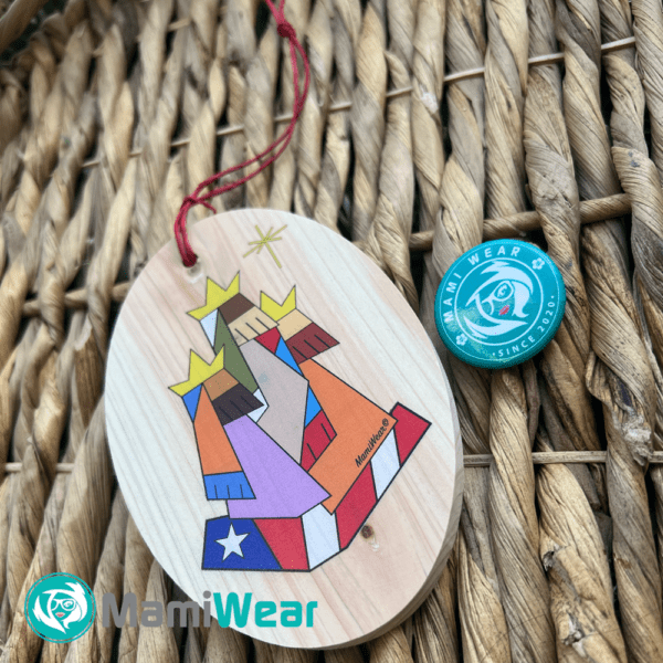 Reyes Magos Puerto Rico MamiWear Wooden Ornament Oval - Image 4