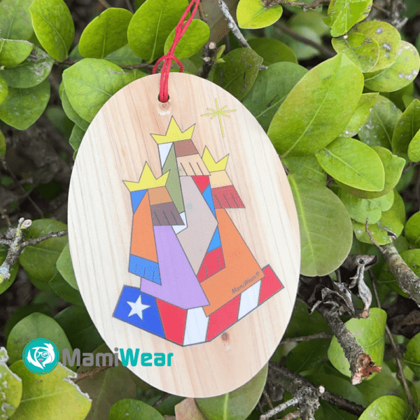 Reyes Magos Puerto Rico MamiWear Wooden Ornament Oval