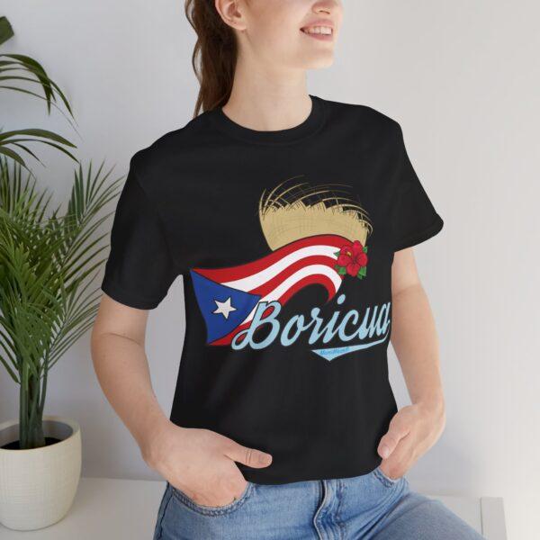 Boricua Pava y Flor de Maga Unisex T-Shirt - Image 5