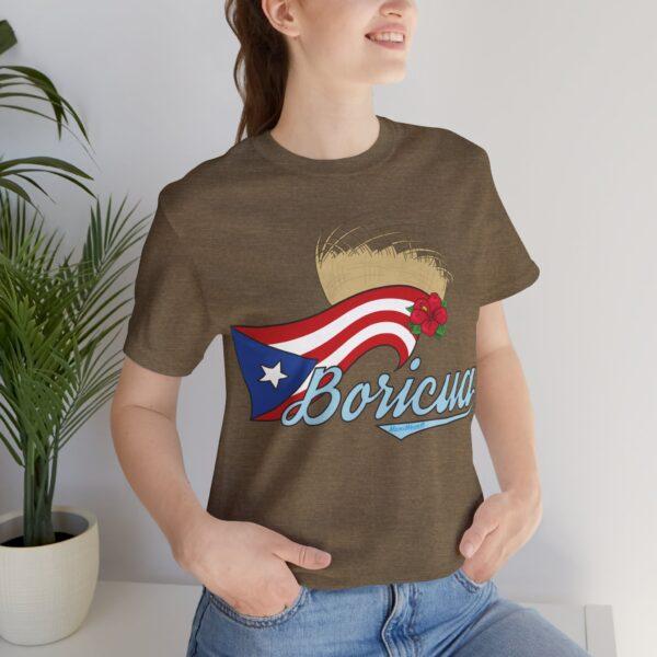 Boricua Pava y Flor de Maga Unisex T-Shirt - Image 27