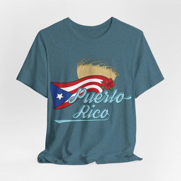 Puerto Rico Pava y Flor de Maga Unisex T-Shirt - Image 9