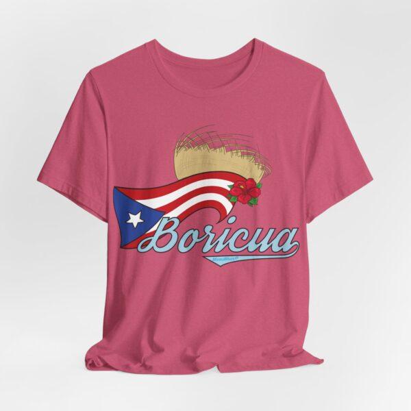 Boricua Pava y Flor de Maga Unisex T-Shirt - Image 13