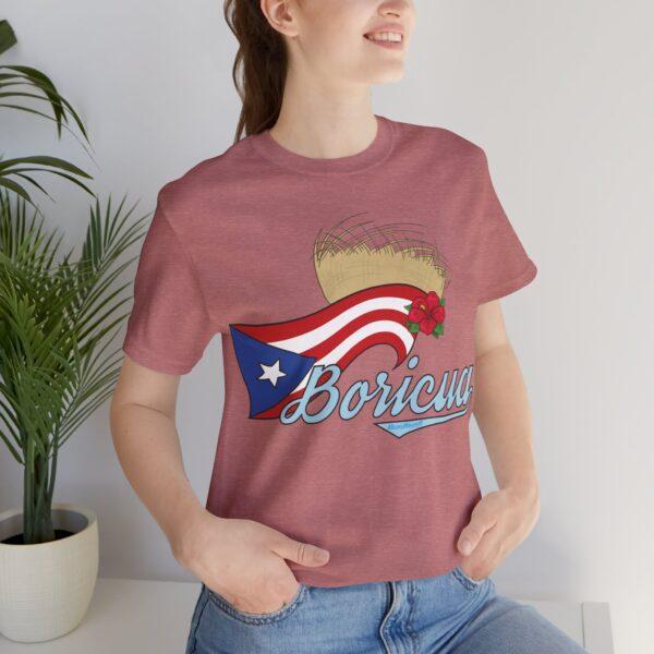 Boricua Pava y Flor de Maga Unisex T-Shirt - Image 23