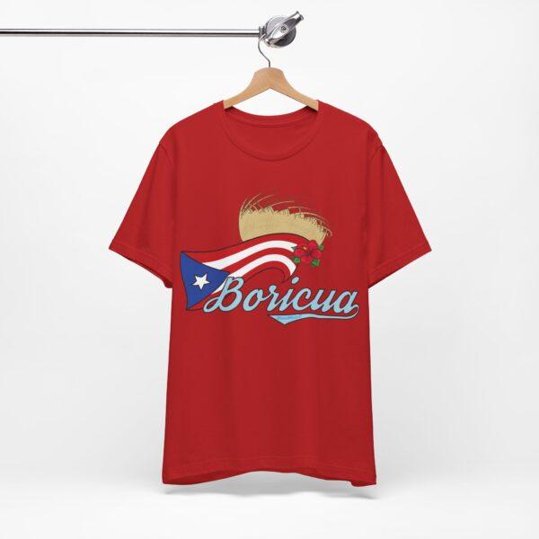 Boricua Pava y Flor de Maga Unisex T-Shirt - Image 16