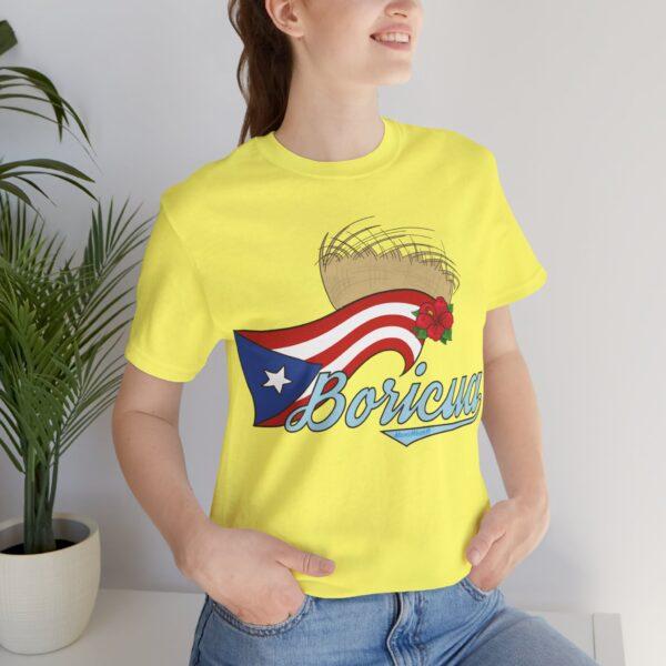 Boricua Pava y Flor de Maga Unisex T-Shirt - Image 21