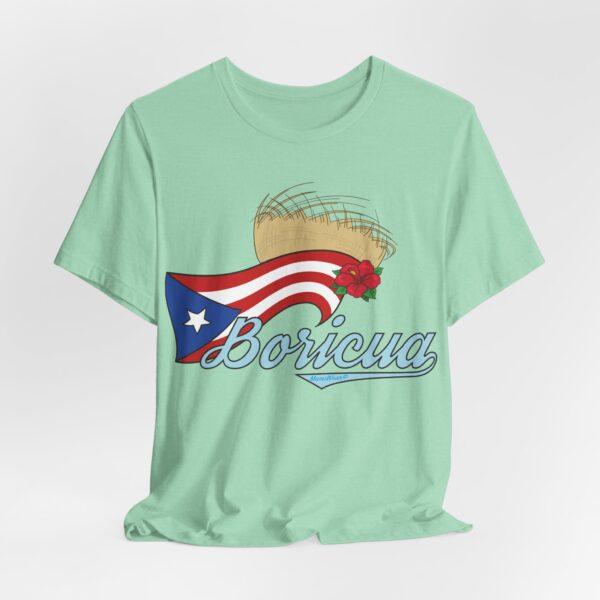 Boricua Pava y Flor de Maga Unisex T-Shirt - Image 11