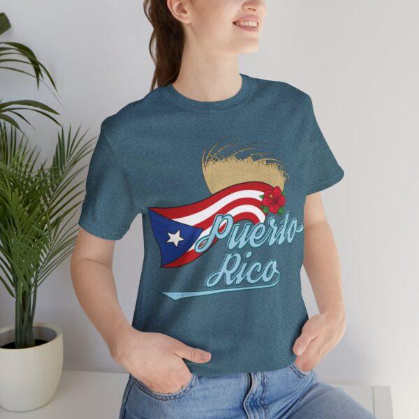 Puerto Rico Pava y Flor de Maga Unisex T-Shirt - Image 8