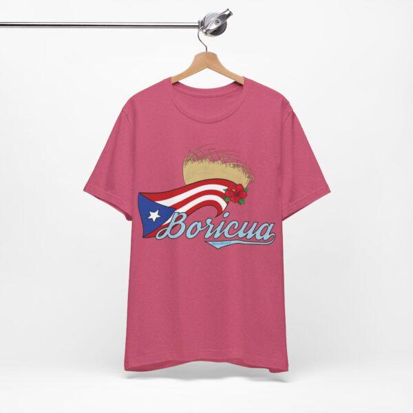 Boricua Pava y Flor de Maga Unisex T-Shirt - Image 12