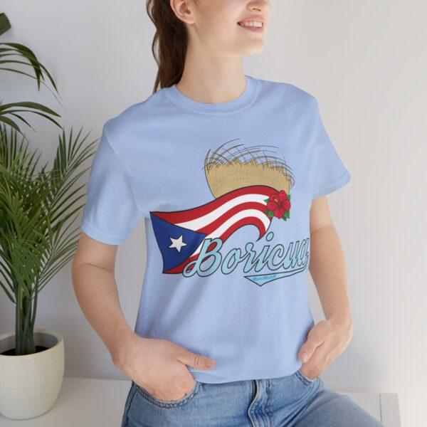 Boricua Pava y Flor de Maga Unisex T-Shirt - Image 3