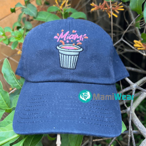 Miami Colada Café Adjustable Dad Hat Navy Blue + Bonus Vinyl Sticker - Image 2