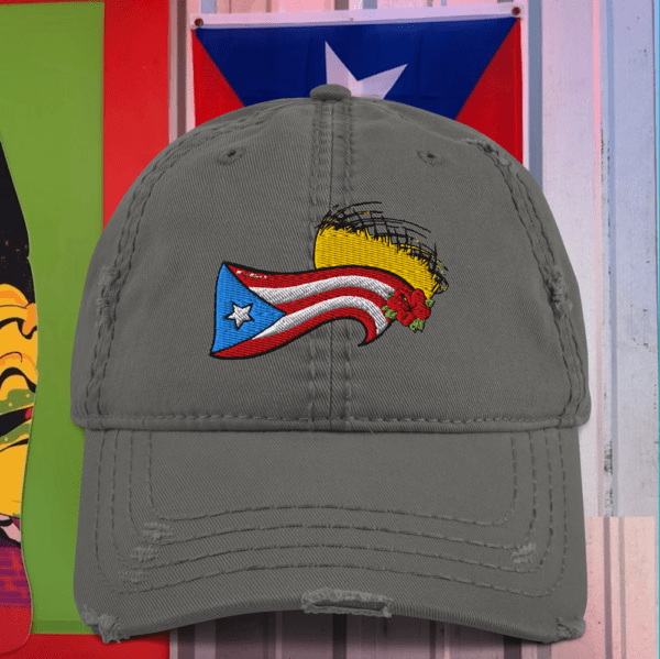 PR Bandera Pava y Flor de Maga Distressed Hat - Image 9