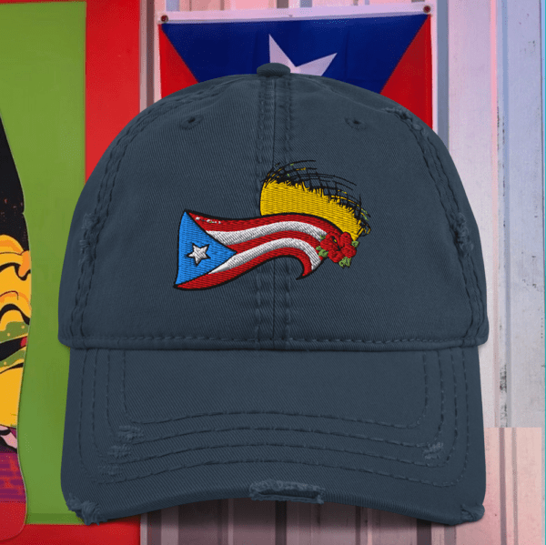 PR Bandera Pava y Flor de Maga Distressed Hat - Image 8