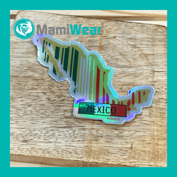 Escaneame Mexico Map & Flag Holographic Sticker