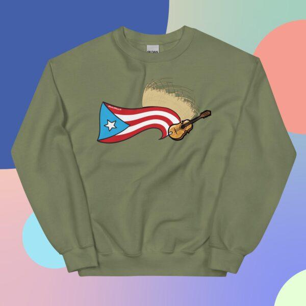 Puerto Rico Flag, Pava y Cuatro Unisex Sweatshirt - Image 10