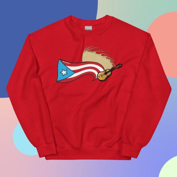 Puerto Rico Flag, Pava y Cuatro Unisex Sweatshirt - Image 7