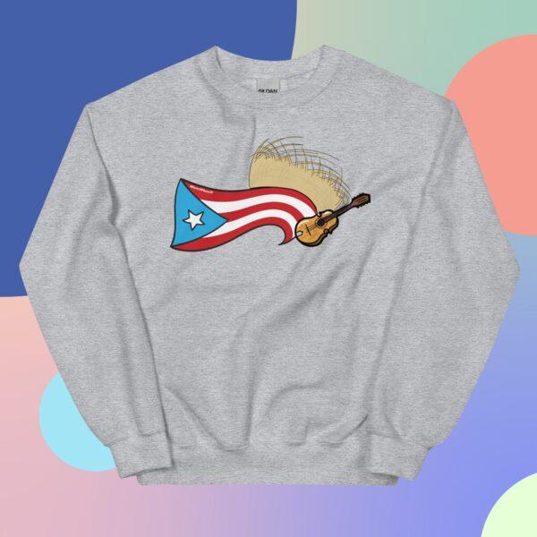 Puerto Rico Flag, Pava y Cuatro Unisex Sweatshirt - Image 3