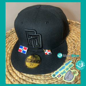 Dominican Republic WBC 59FIFTY Fitted Hat by New Era – All Black RD Logo + Bonus Gifts