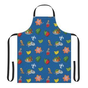 Criollo Grindz© – Criollo Raíces Apron Blue Background