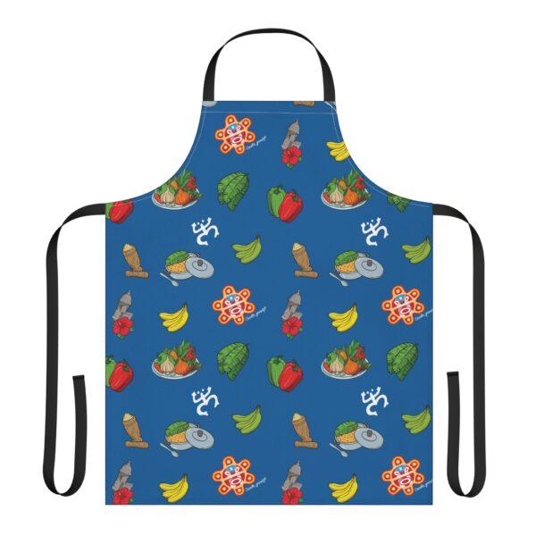 Criollo Grindz© – Criollo Raíces Apron Blue Background