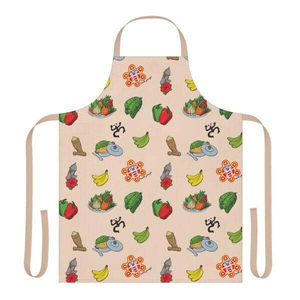 Criollo Grindz© – Criollo Raíces Apron Beige Background - Image 2