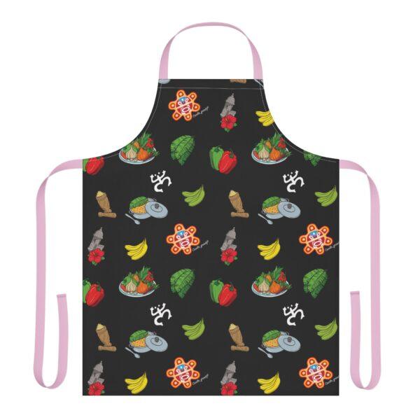 Criollo Grindz© – Criollo Raíces Apron Black Background - Image 17