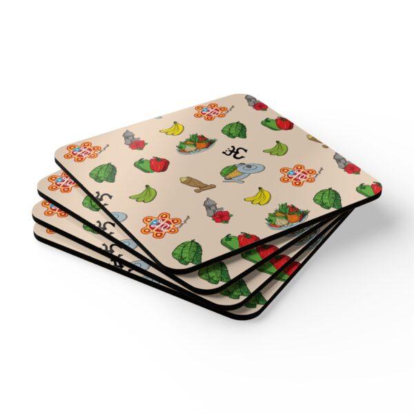Criollo Grindz© – Puerto Rican Heritage Coaster Set (Set of 4) - Image 3