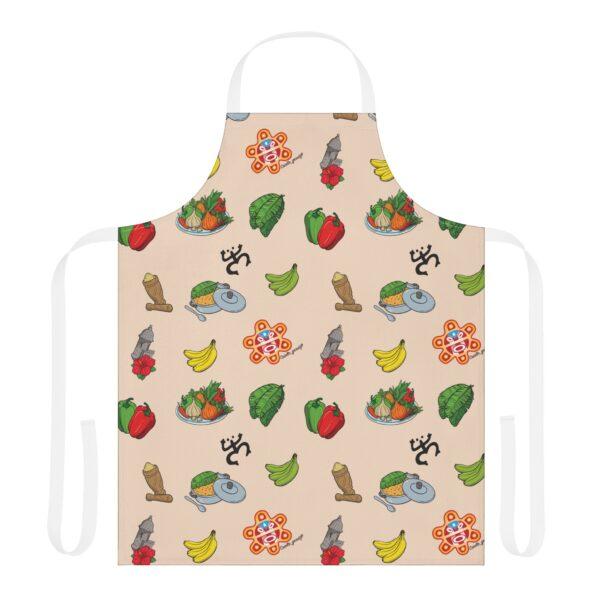 Criollo Grindz© – Criollo Raíces Apron Beige Background - Image 5