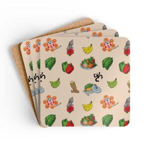Criollo Grindz© – Puerto Rican Heritage Coaster Set (Set of 4)