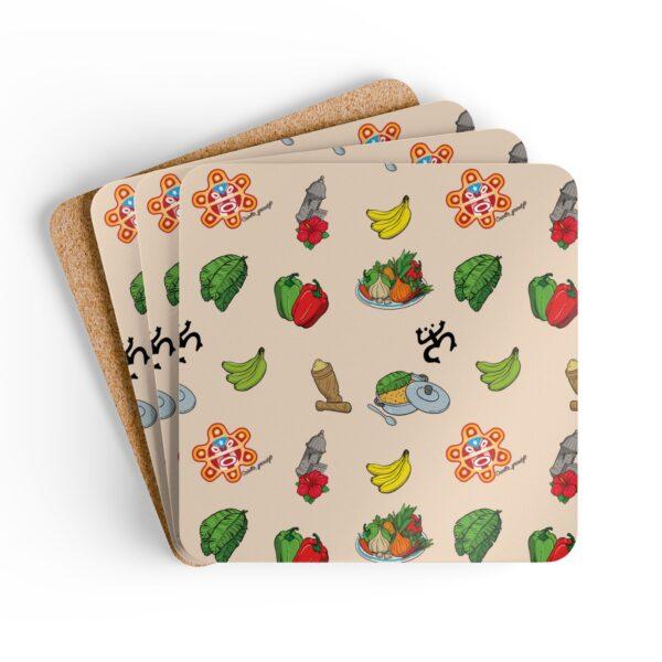 Criollo Grindz© – Puerto Rican Heritage Coaster Set (Set of 4)