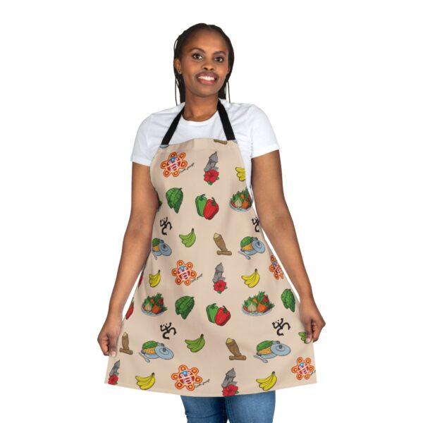 Criollo Grindz© – Criollo Raíces Apron Beige Background - Image 16