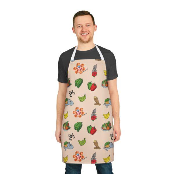 Criollo Grindz© – Criollo Raíces Apron Beige Background - Image 6