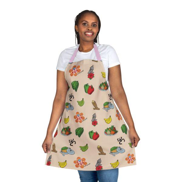 Criollo Grindz© – Criollo Raíces Apron Beige Background - Image 20