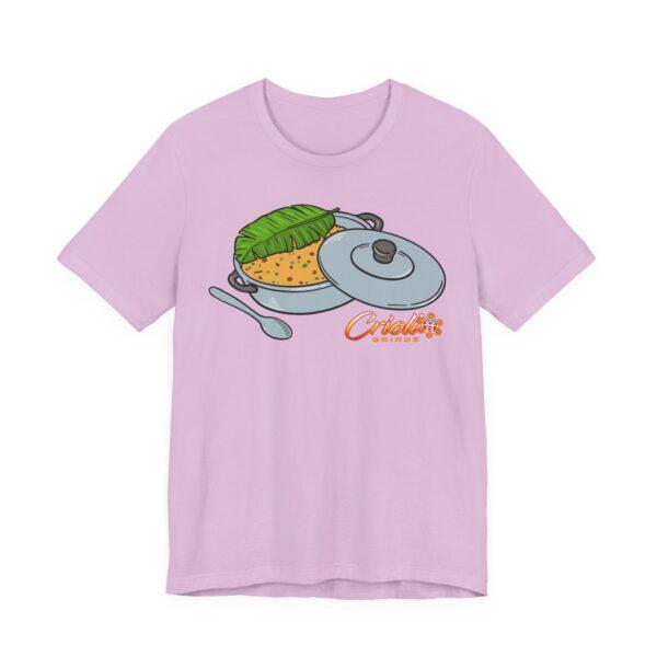 Criollo Grindz© – Arroz con Gandules en Caldero y Hoja de Plátano Unisex T-shirt - Image 9
