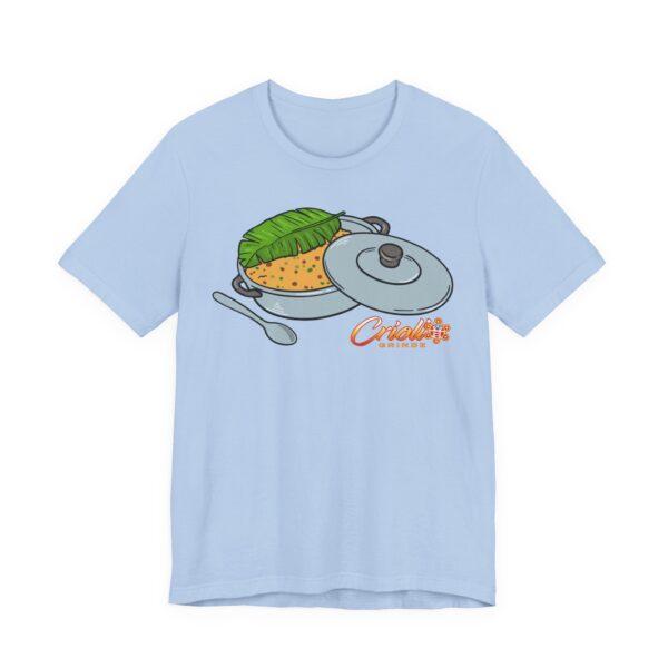 Criollo Grindz© – Arroz con Gandules en Caldero y Hoja de Plátano Unisex T-shirt - Image 7