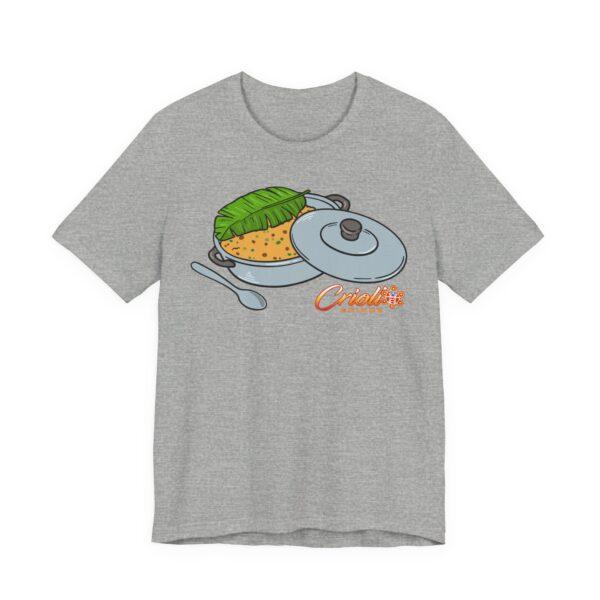 Criollo Grindz© – Arroz con Gandules en Caldero y Hoja de Plátano Unisex T-shirt - Image 8