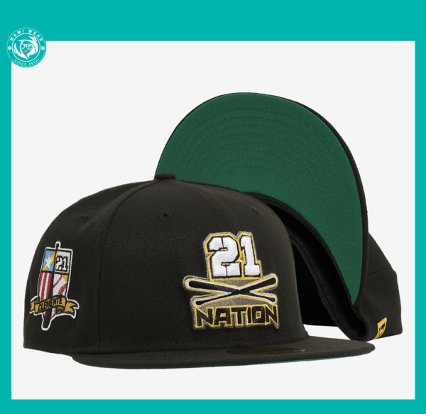 New Era 21 Nation Clemente Fitted Hat + Sticker & Pin