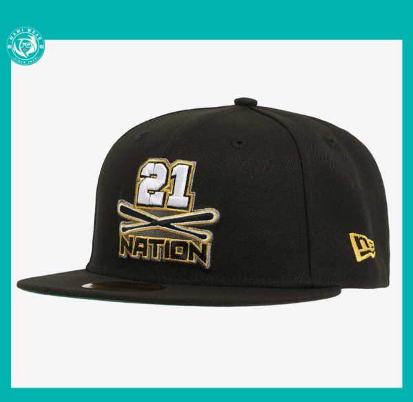 New Era 21 Nation Clemente Fitted Hat + Sticker & Pin - Image 3