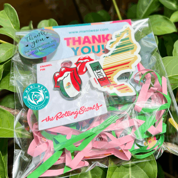 The Rolling Stones Mexico Flag Pin + Escaneame Mexico Sticker - Image 4