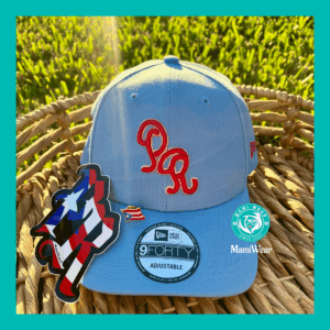New Era Puerto Rico Sky Blue 9FORTY Hat 🧢🇵🇷 + Sticker & Pin
